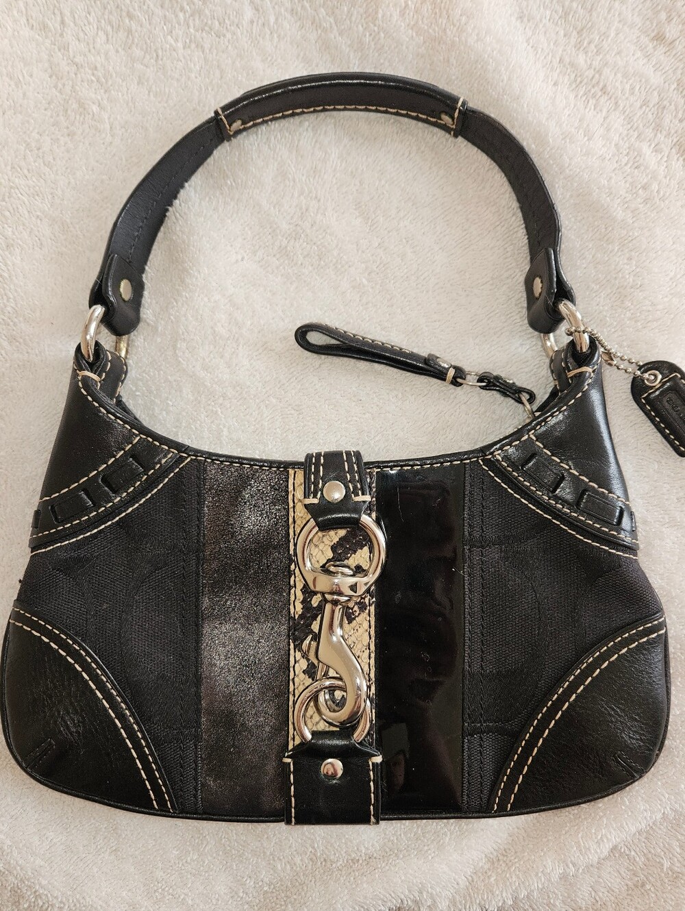 Vintage Coach 10287 Signature Hampton Bag in Black